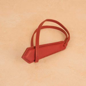 Breloque en cuir avec âme, Pour attacher a son sac avec vos initiales