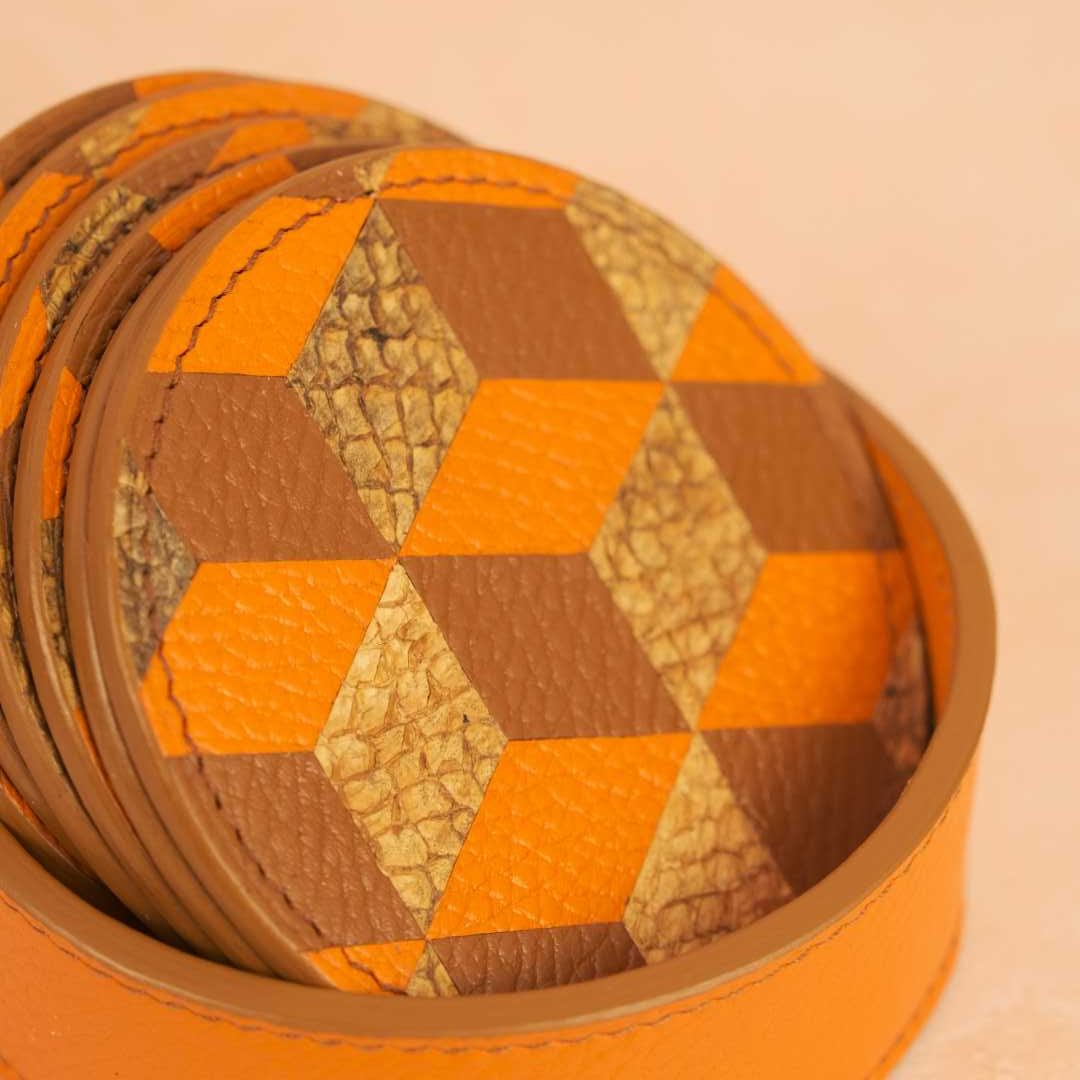 Dessous de verre en marqueterie de peau de poisson – Image 4