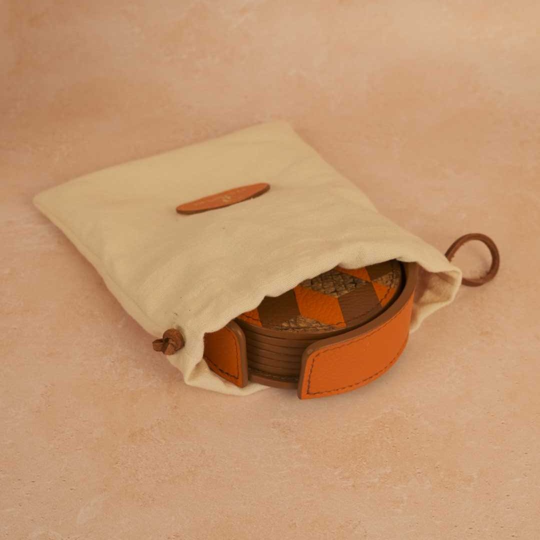 Dessous de verre en marqueterie de peau de poisson – Image 8